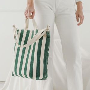 Striped Green BAGGU Duck Bag